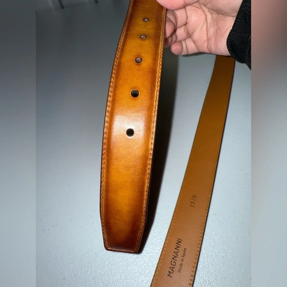Magnanni Velaz Leather Belt 1510 Cuero Size 44